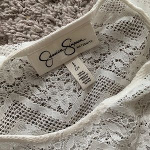 White Lace Maternity Dress